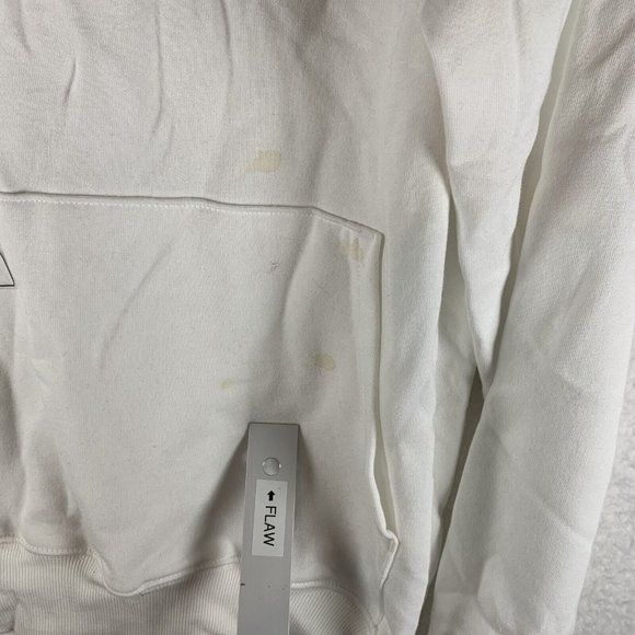 The North Face Hoodie Men Small White Drawstring Long Sleeve Pullover 6756 - Picture 5 of 11